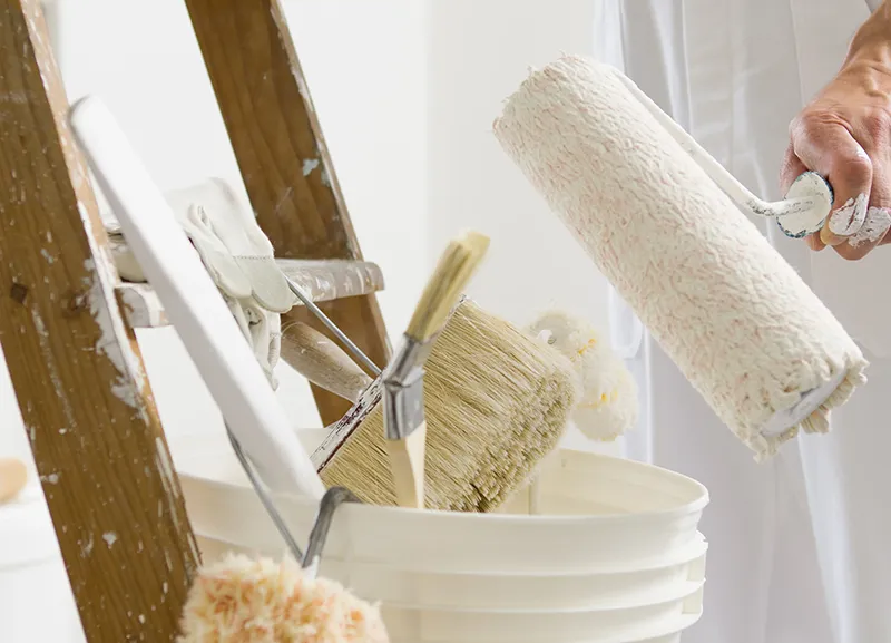 Renovierungsarbeiten im Wohnzimmer